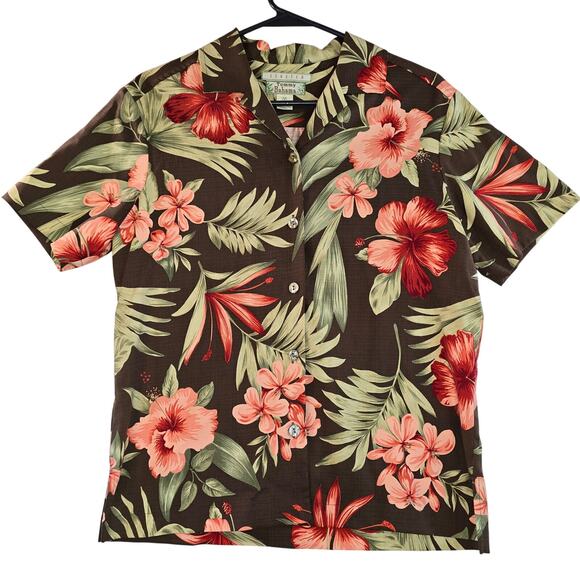 Tommy Bahama Silk Women's Hawaiian Button Up Size XS - Picture 1 of 4